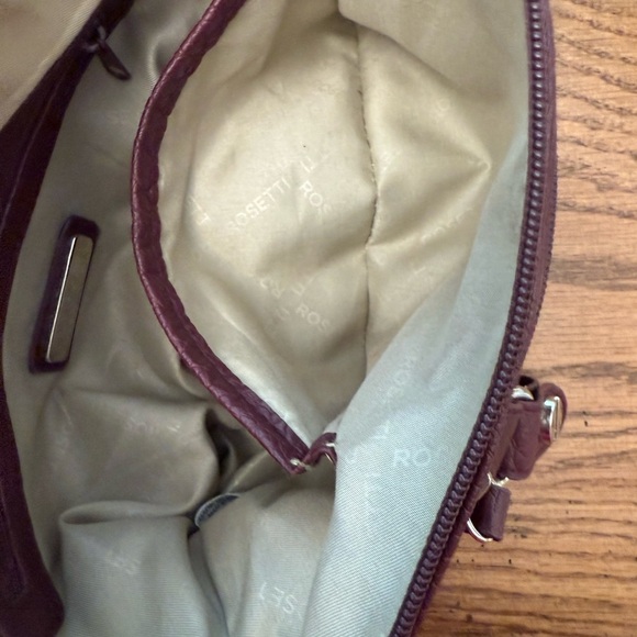 Rosetti Burgundy/Brown Faux Leather Purse/Shoulder Bag Preowned - Picture 8 of 11